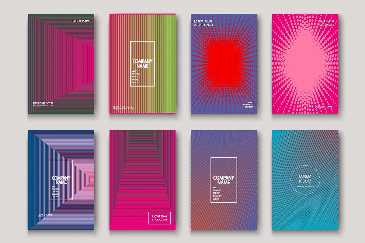 Minimalist modern cover design. Dynamic colorful halftone example image 1