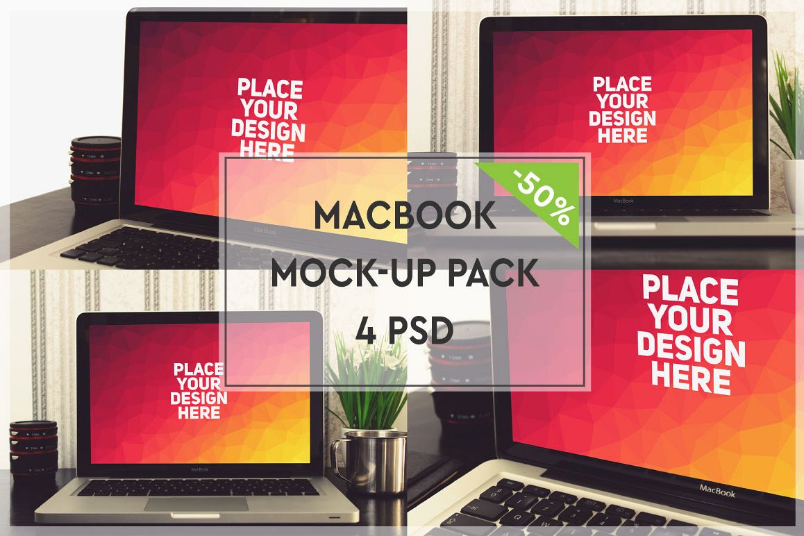 MacBook Mock-up Pack #1 example image 1