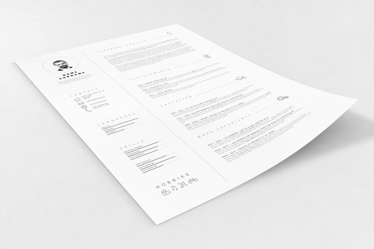 Minimalistic Resume Template example image 1