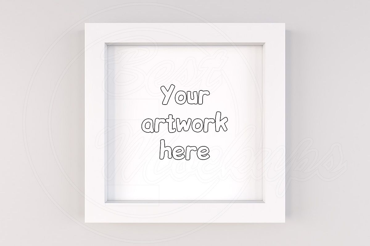 General white square mock up frame example image 1