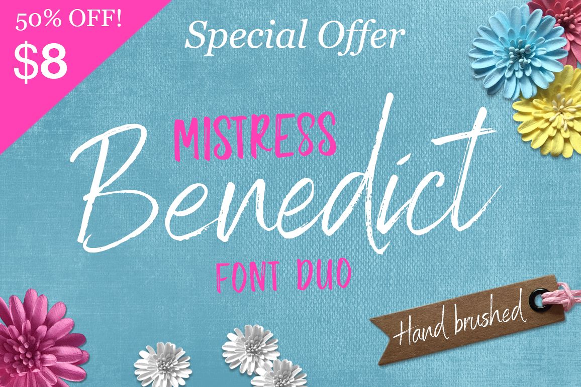 Brush font duo - Hand lettered Script Font pair which can be used for a Cricut design svg font example image 1