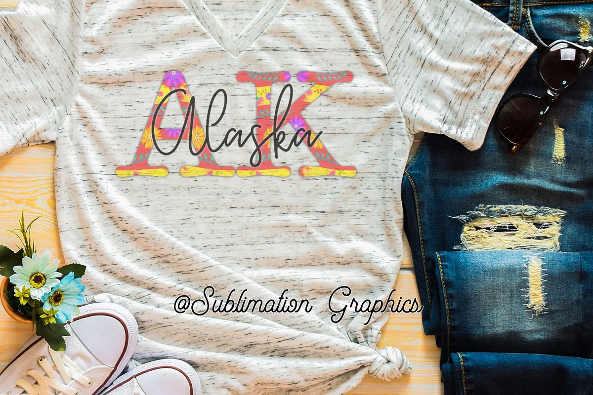 Mexican Floral Alaska Sublimation Digital Download example image 1