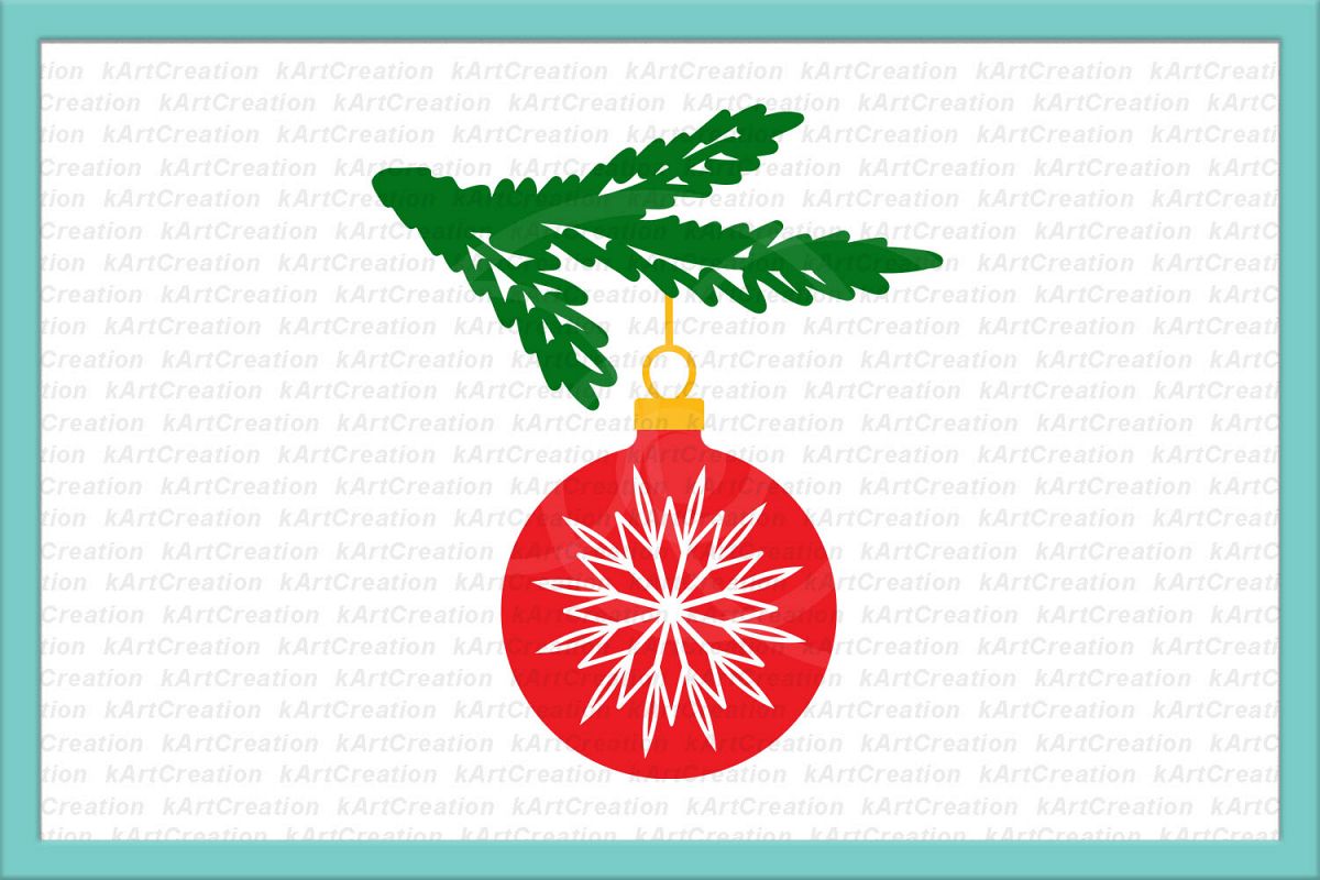 Download Christmas ornament svg, Christmas ball with snowflake svg ...