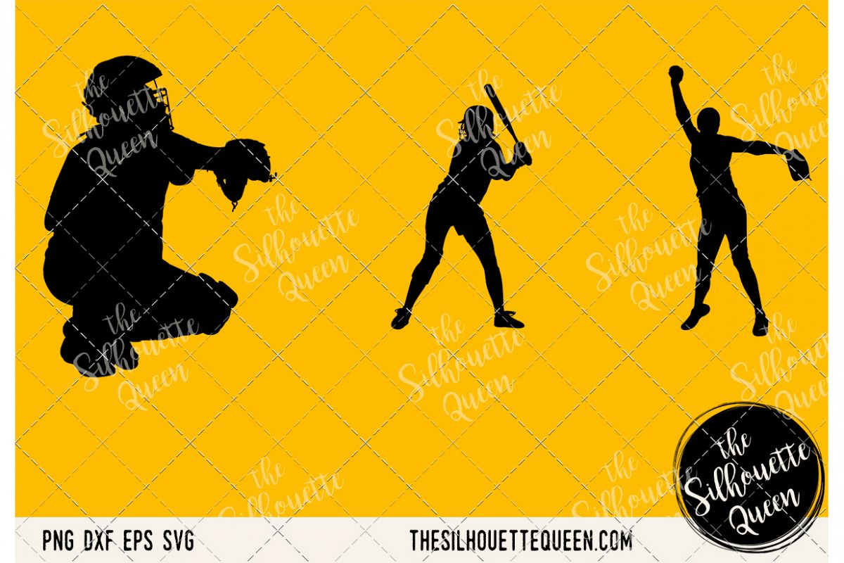 Softball Women SVG example image 1