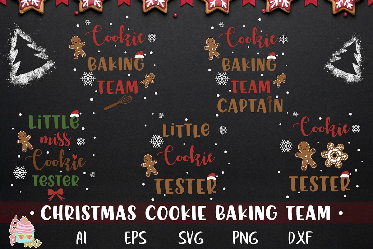 Cookie Baking Team Pack SVG Christmas SVG