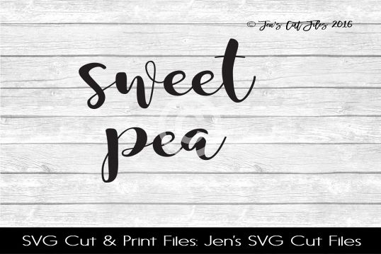Sweet Pea SVG Cut File example image 1