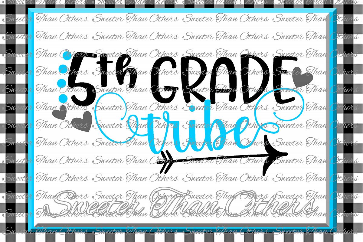 5th Grade Tribe svg, Fifth Grade svg, Teacher Svg example image 1