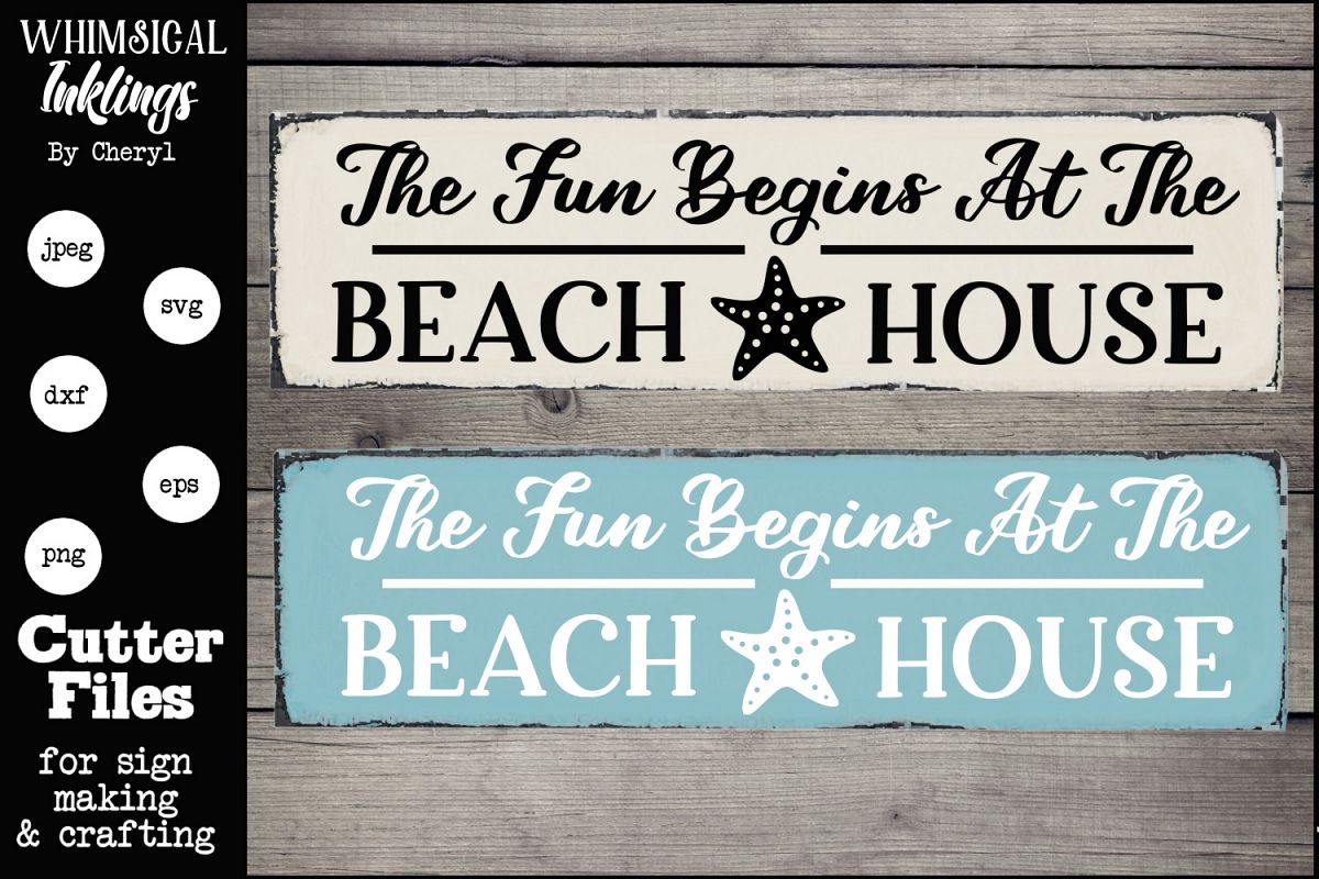 The Fun Begins At The Beach House SVG example image 1