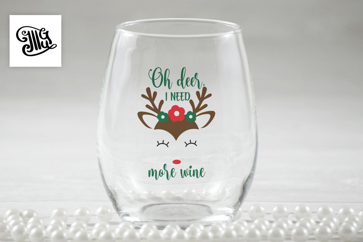 Oh deer, I need more wine - Christmas wine example image 1