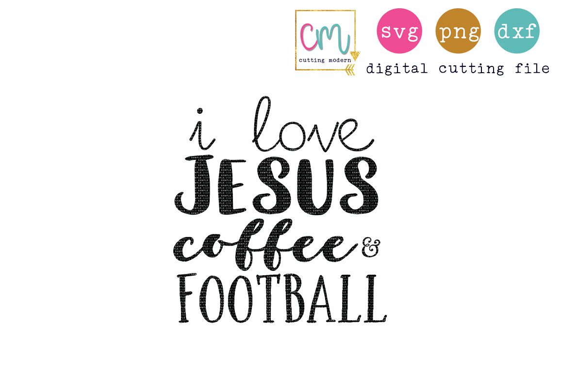 I Love Jesus Coffee And Football example image 1
