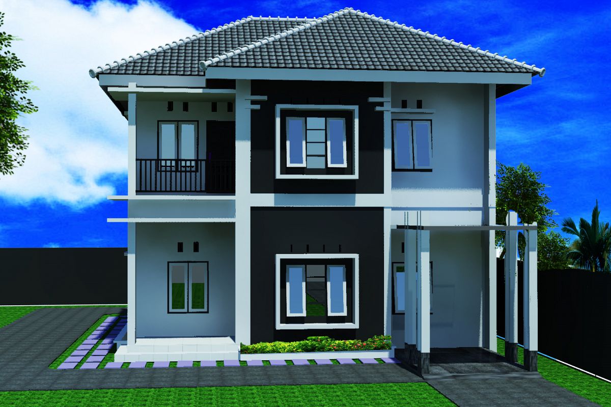 Minimalis Home 3D 2D 2nd floor example image 1