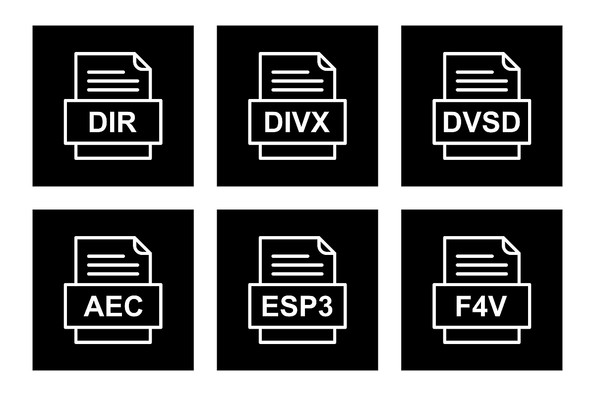 Set Of File Formats Icons example image 1