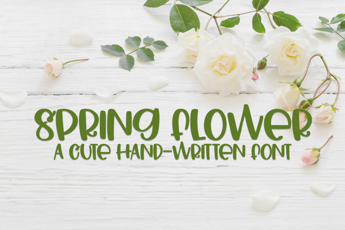 Spring Flower - A Cute Hand-Written Font example image 1