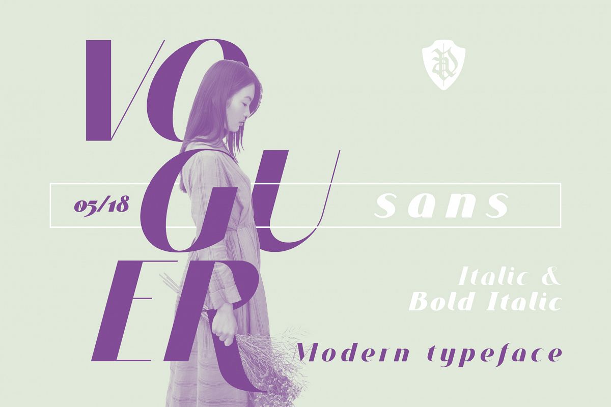 VOGUER Sans Italic example image 1
