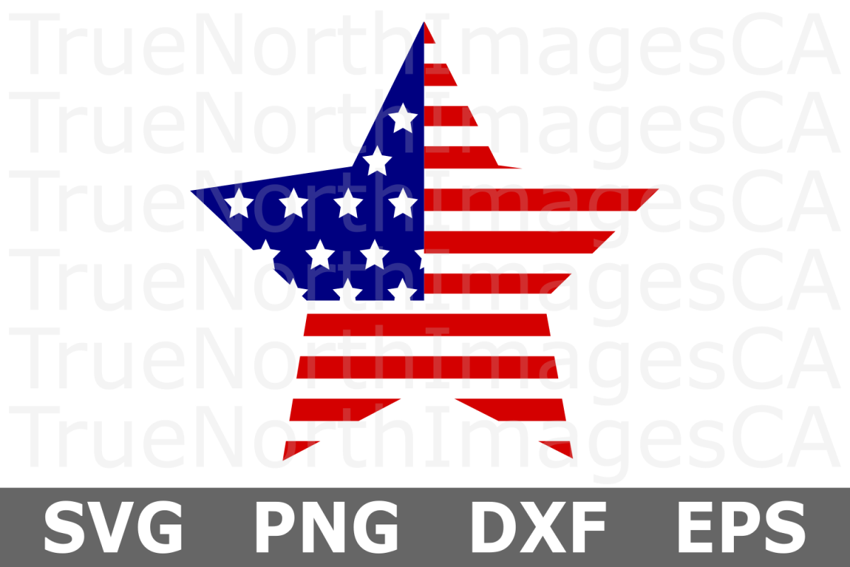 Download American Flag Star - An American SVG Cut File