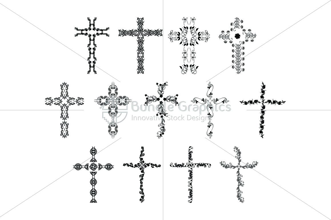 True Cross - Floral Design Elements example image 1