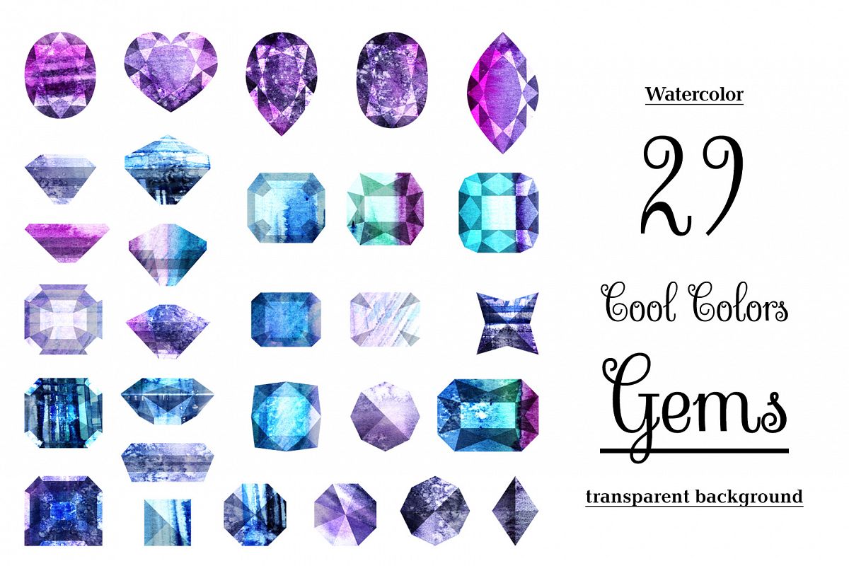 Designer gems by Watercolor