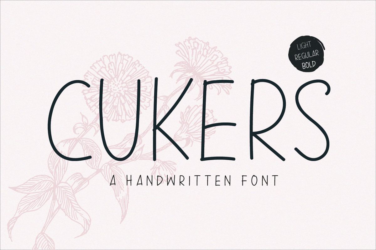Cukers - A Handwritten Font example image 1