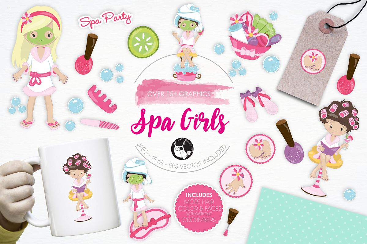 Spa Girls graphics and illustrations example image 1