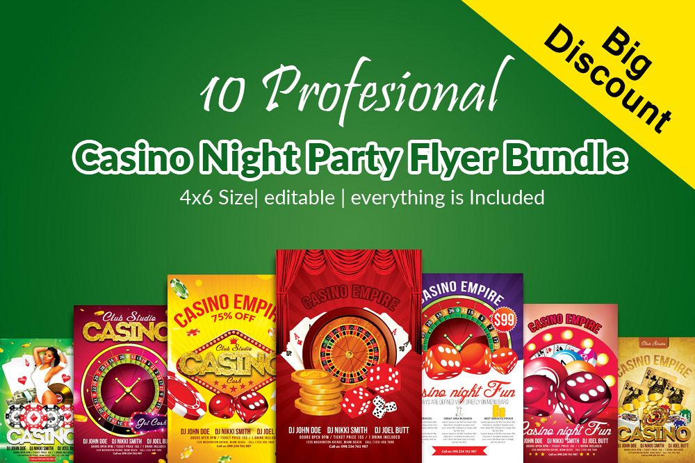10 Casino Flyers Bundle example image 1