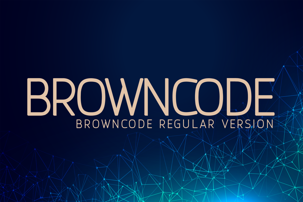 Browncode Regular Versionl Elegant font sans serif example image 1