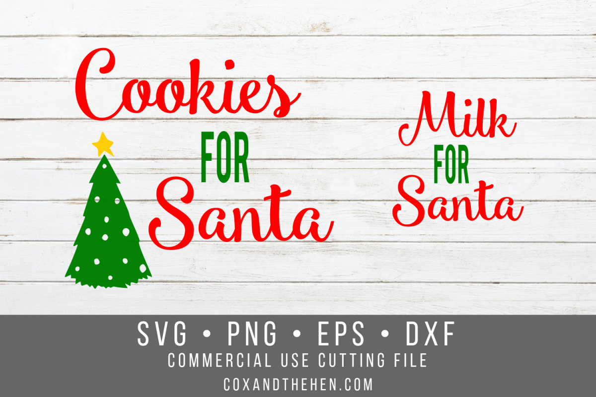 Download Santa Milk and Cookie SVG Set - Christmas Cutting File (160570) | Cut Files | Design Bundles