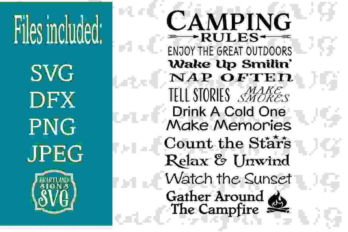 Download Camping Rules SVG