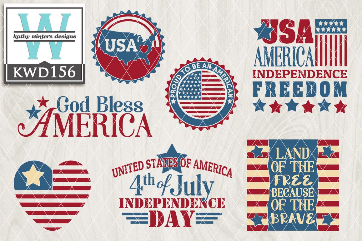Patriotic Cutting File KWD156 example image 1