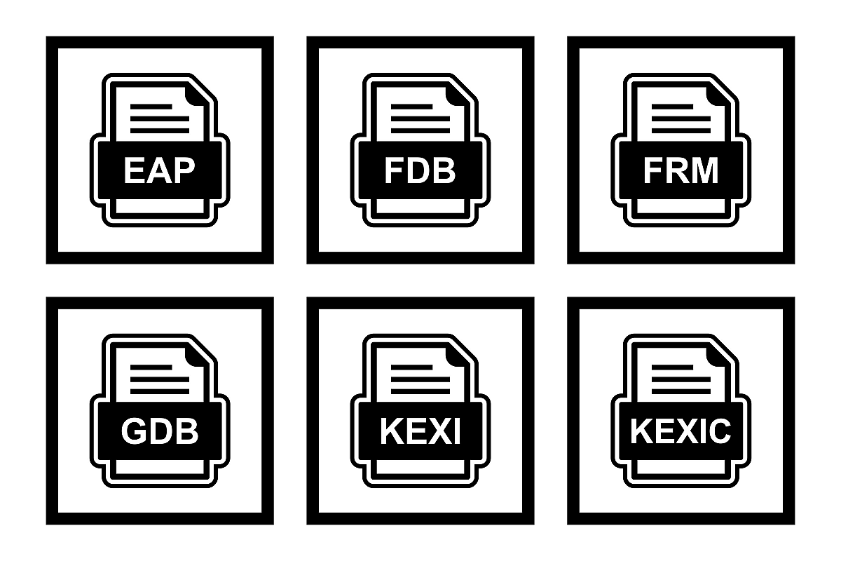 Set Of File Formats Icons example image 1