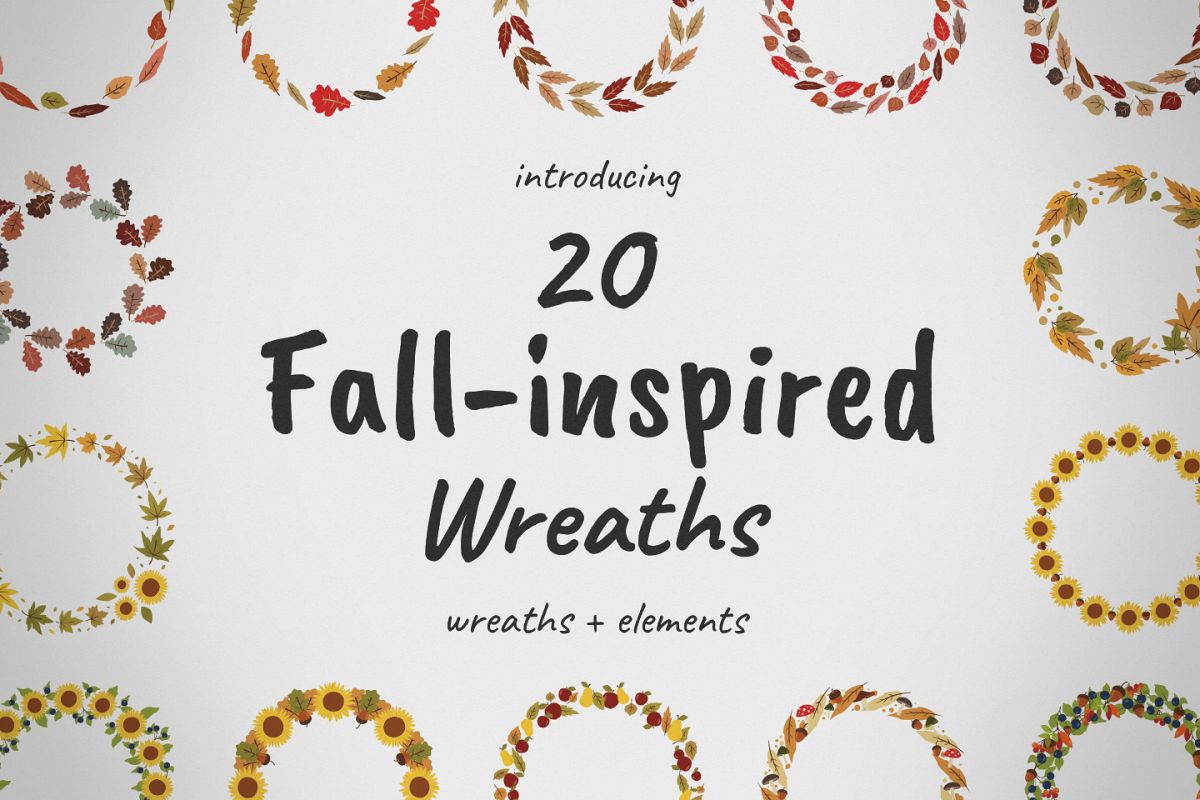 Fall-inspired Wreaths & Elements example image 1