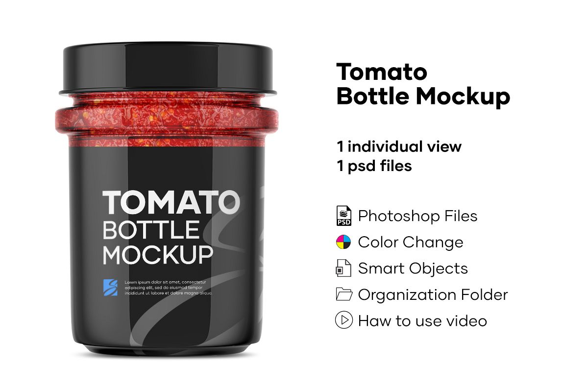 Tomato Bottle Mockup example image 1