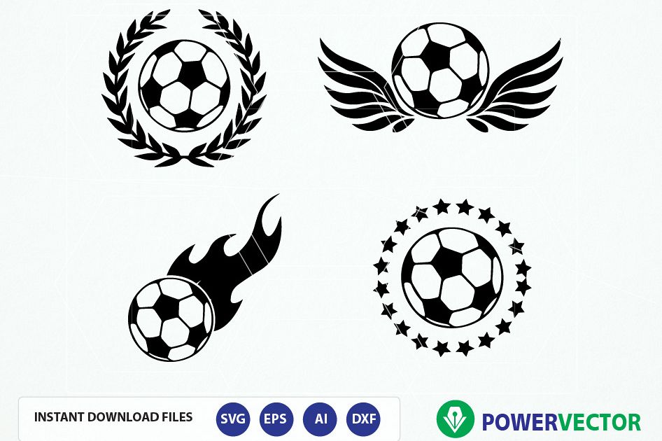 Svg file Soccer. Soccer Team Logo Vector. Soccer balls svg, dxf, png