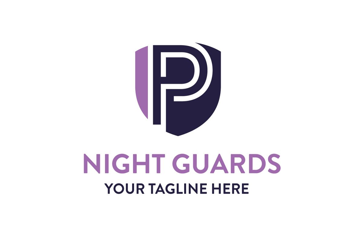 P letter shield logo example image 1