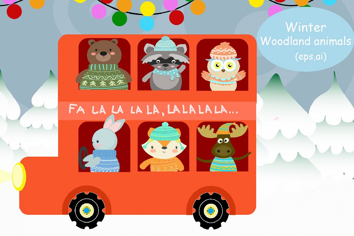 Winter Woodland Animals example image 1