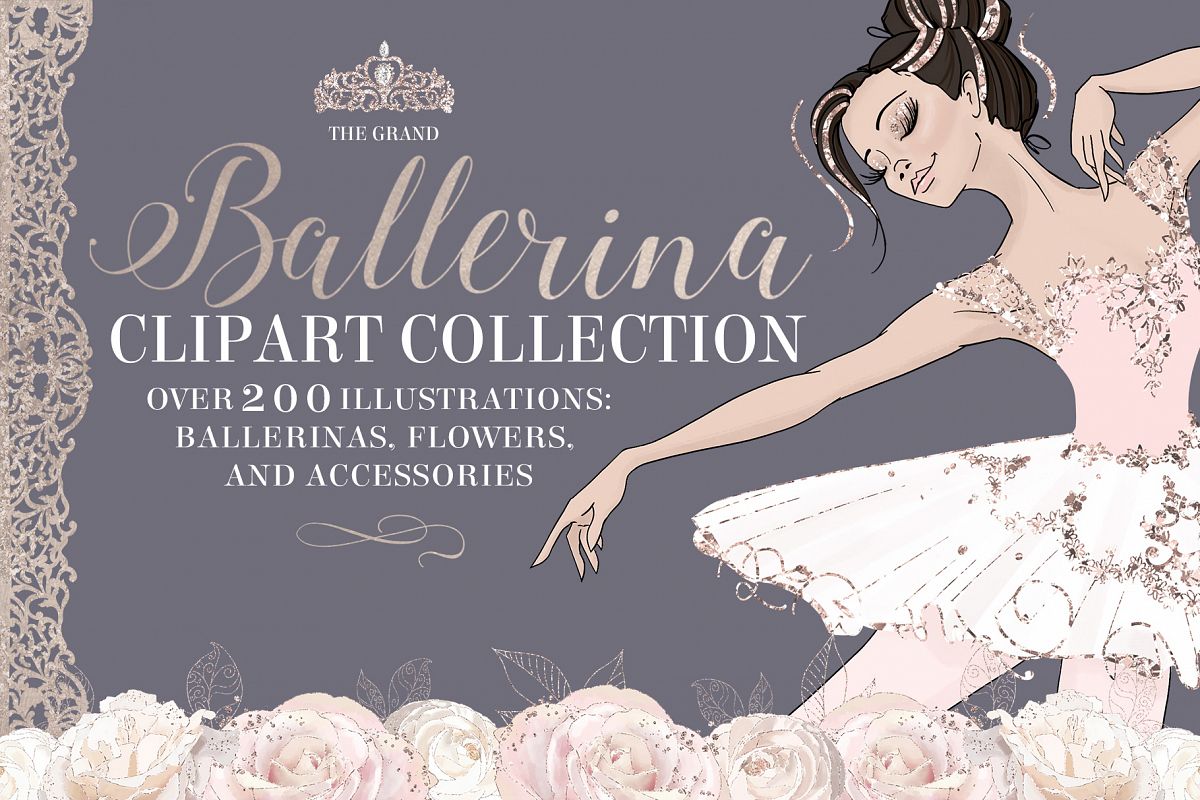 The Grand Ballerina Clipart Collection example image 1