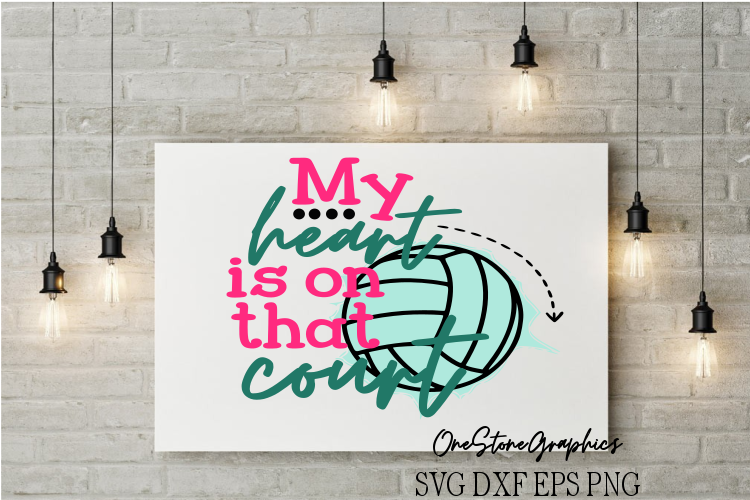 Volleyball My heart is on that court example image 1