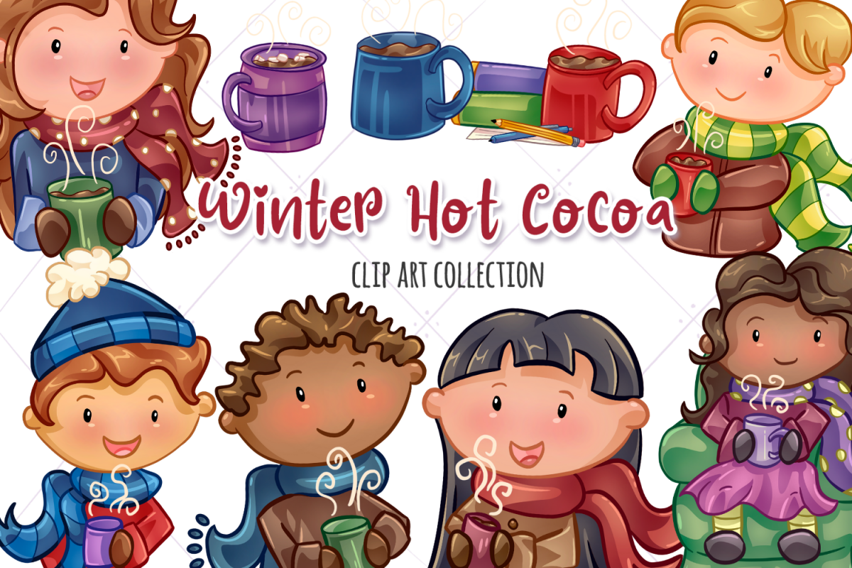 Winter Hot Cocoa Time Illustrations example image 1