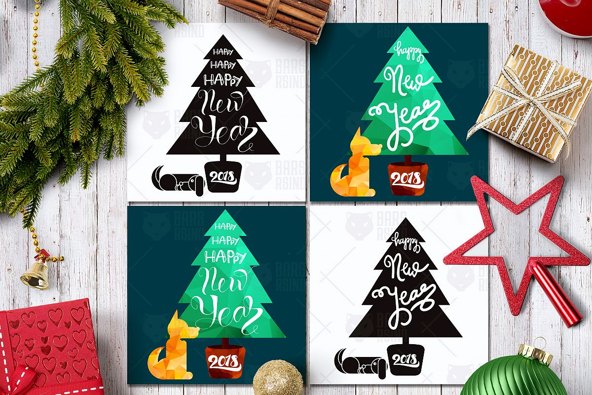 Happy New Year Greeting 2018 example image 1