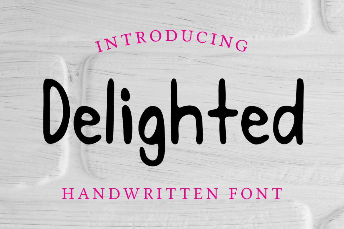 Delighted Hand Written Sans Serif Font example image 1