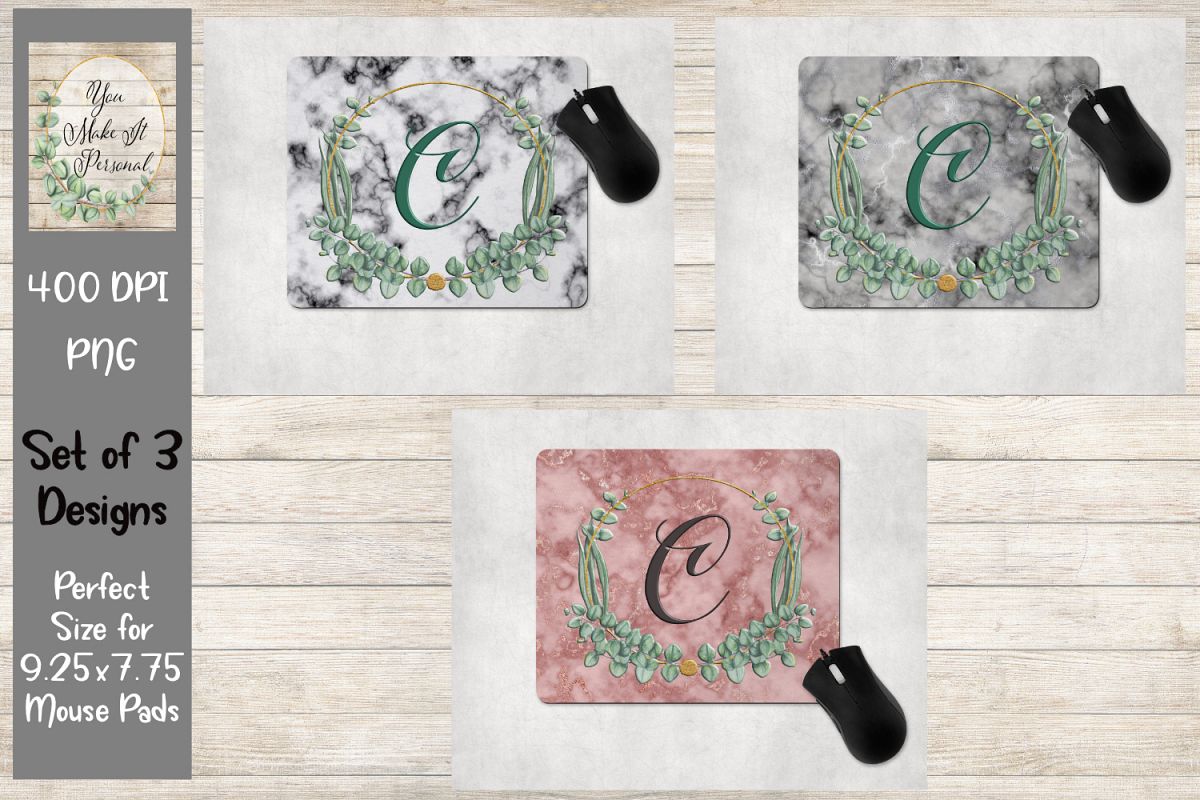 Marble with Herbal Frame - Mouse Pad Bundle example image 1