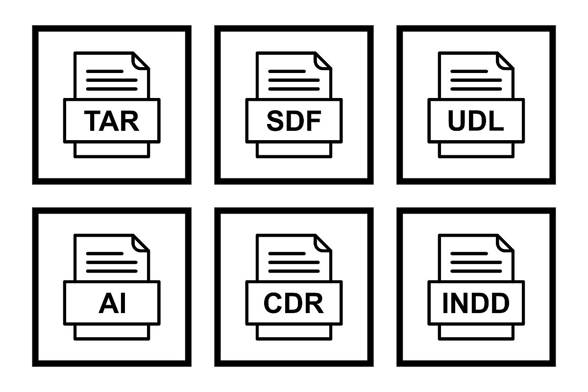 Set Of File Formats Icons example image 1