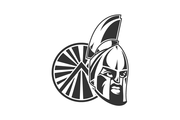 Spartan Warrior Helmet Logo example image 1