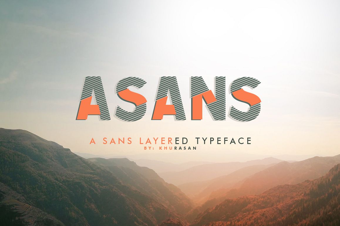 Asans Layered Font example image 1