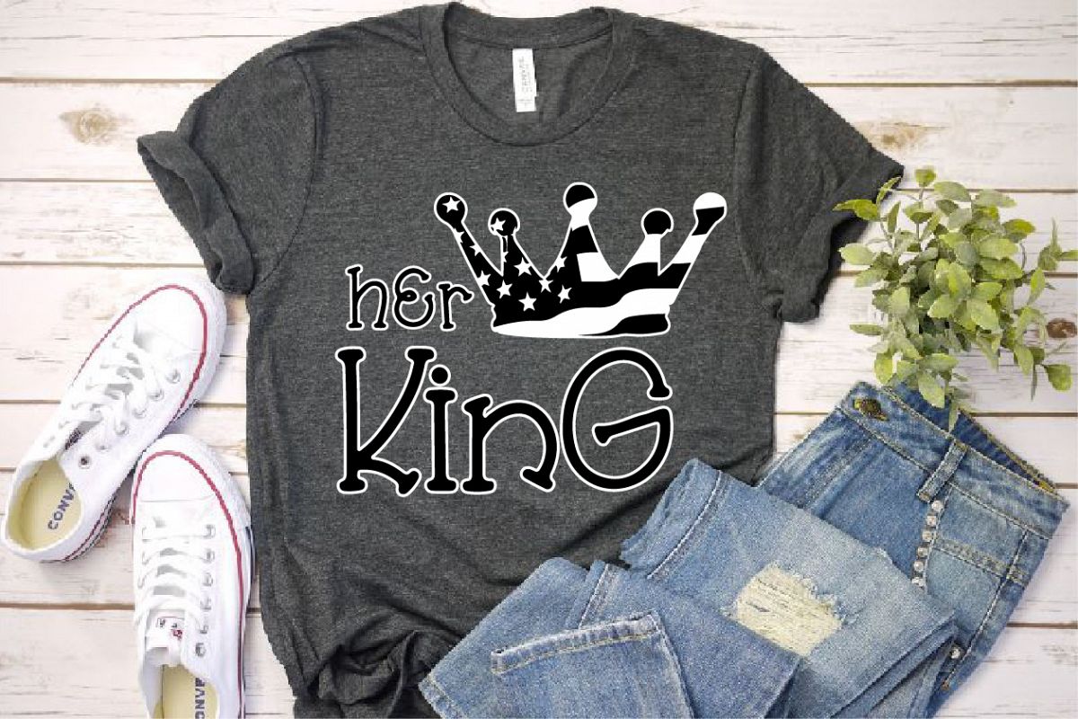 Her King Crown USA Flag SVG Royal 4th July 1264s example image 1