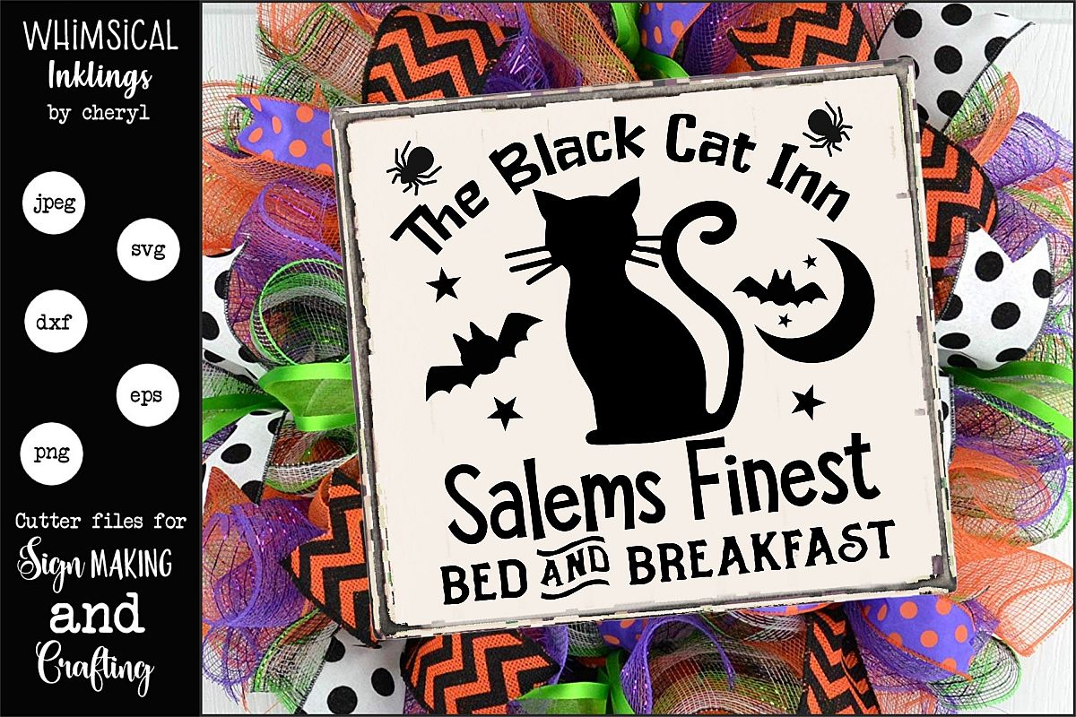 The Black Cat Inn-Halloween SVG example image 1