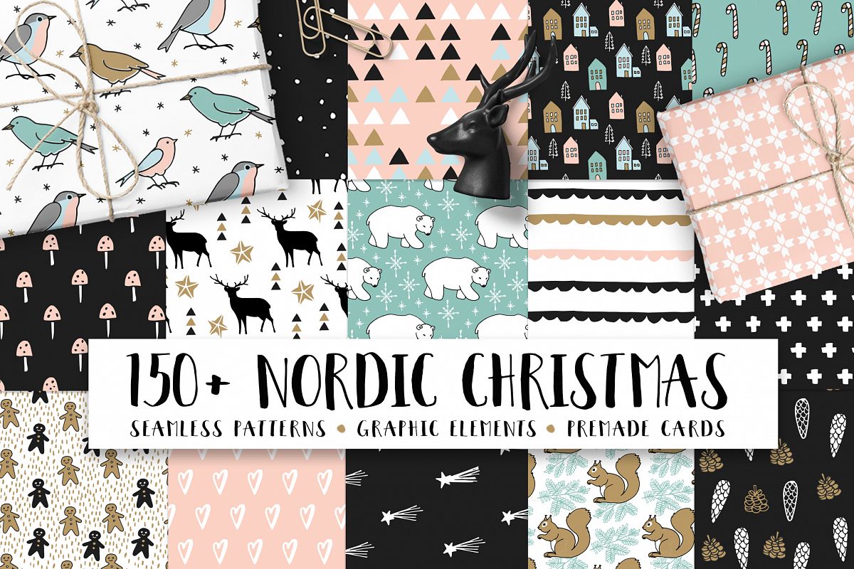 150+ Nordic Christmas set example image 1