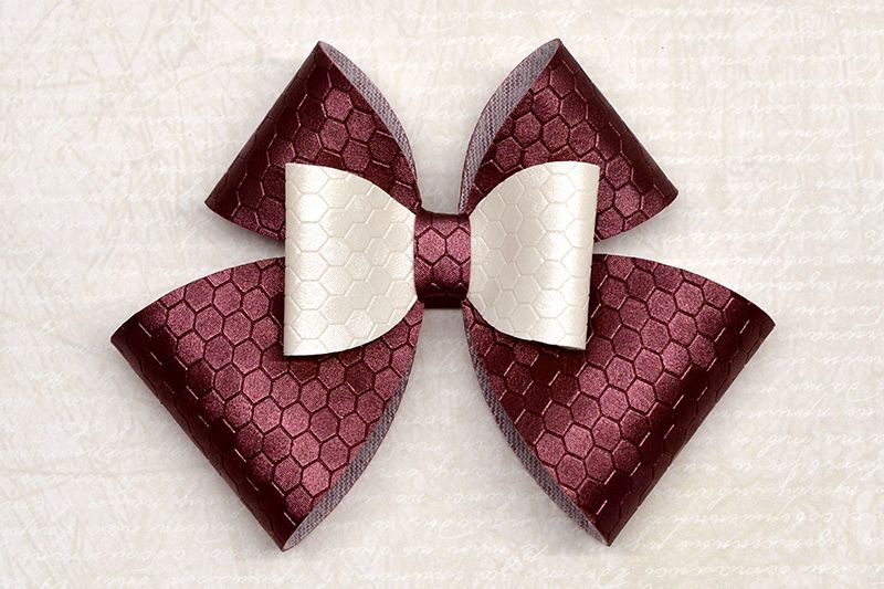 Hair bow template SVG, DIY leather bow template example image 1