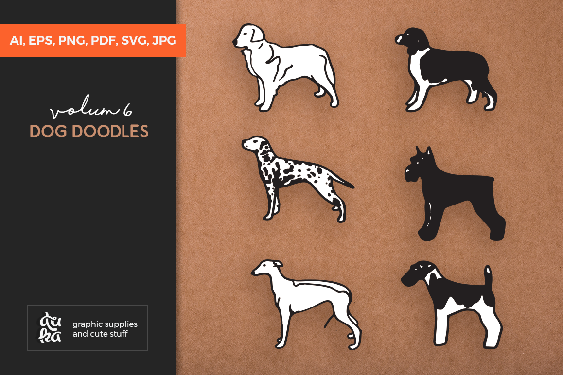 Dog Shapes SVG - Dog Doodles for Cricut example image 1