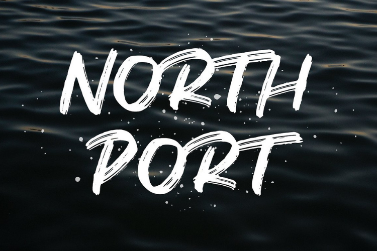 North Port | All Caps Brush Font example image 1