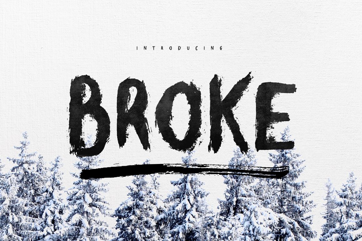 Broke Brush Font example image 1
